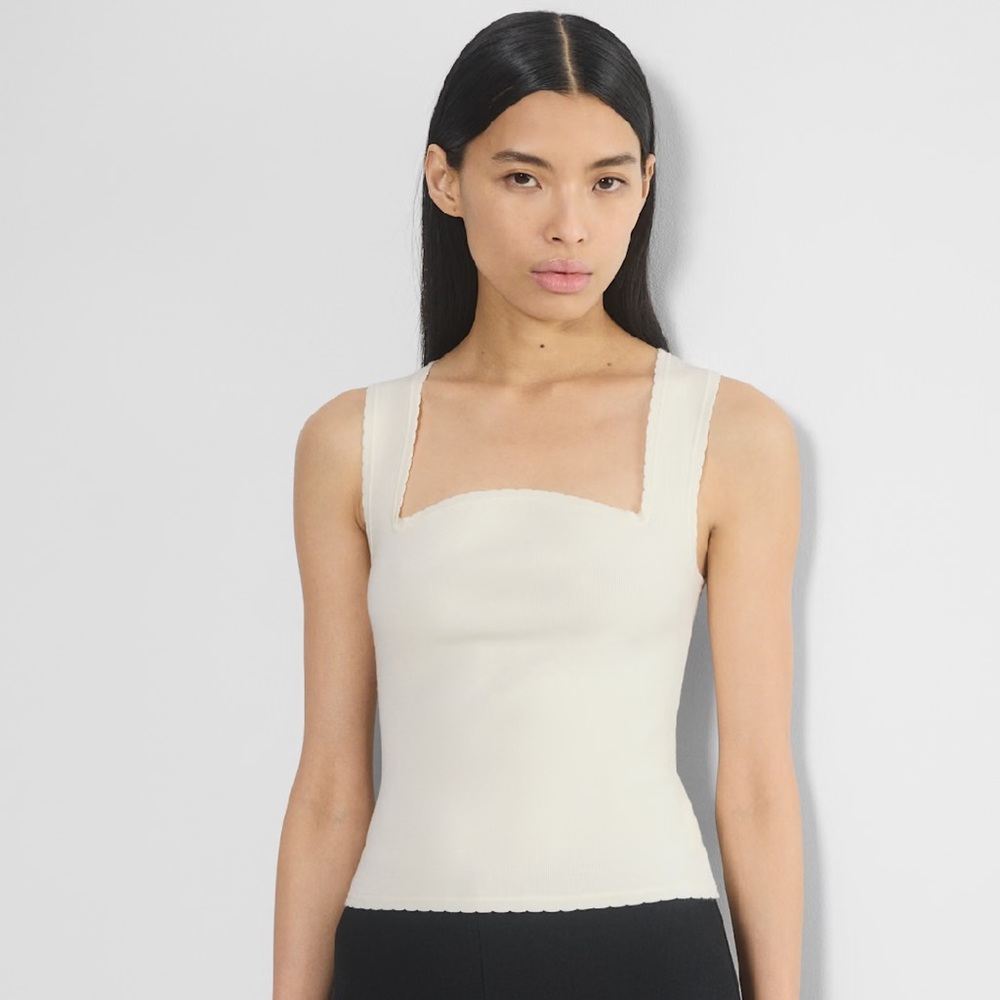 ARITZIA Wilfred “Ballad” Top in Ivory w/ FLAW